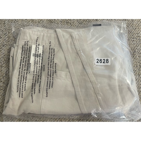 Anthropologie Pilcro Relaxed Short Overalls Ivory NWT Size 16W - Picture 14 of 16